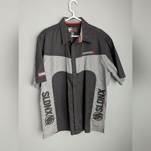 Slednecks black and gray men's colored shirt size XL polyester cotton 24x22 x32